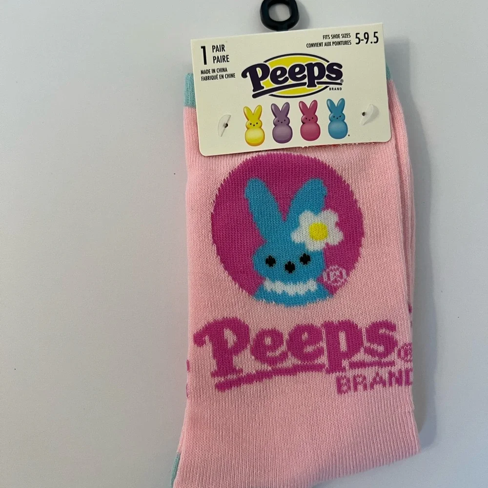 Peeps Themed Socks Set of 3 Womens crew socks Easter Sz 5-9.5 - Picture 6 of 9